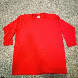 BODY WEB Vintage 90s Red Long Sleeve T-Shirt – Made in USA – Women’s Adult L